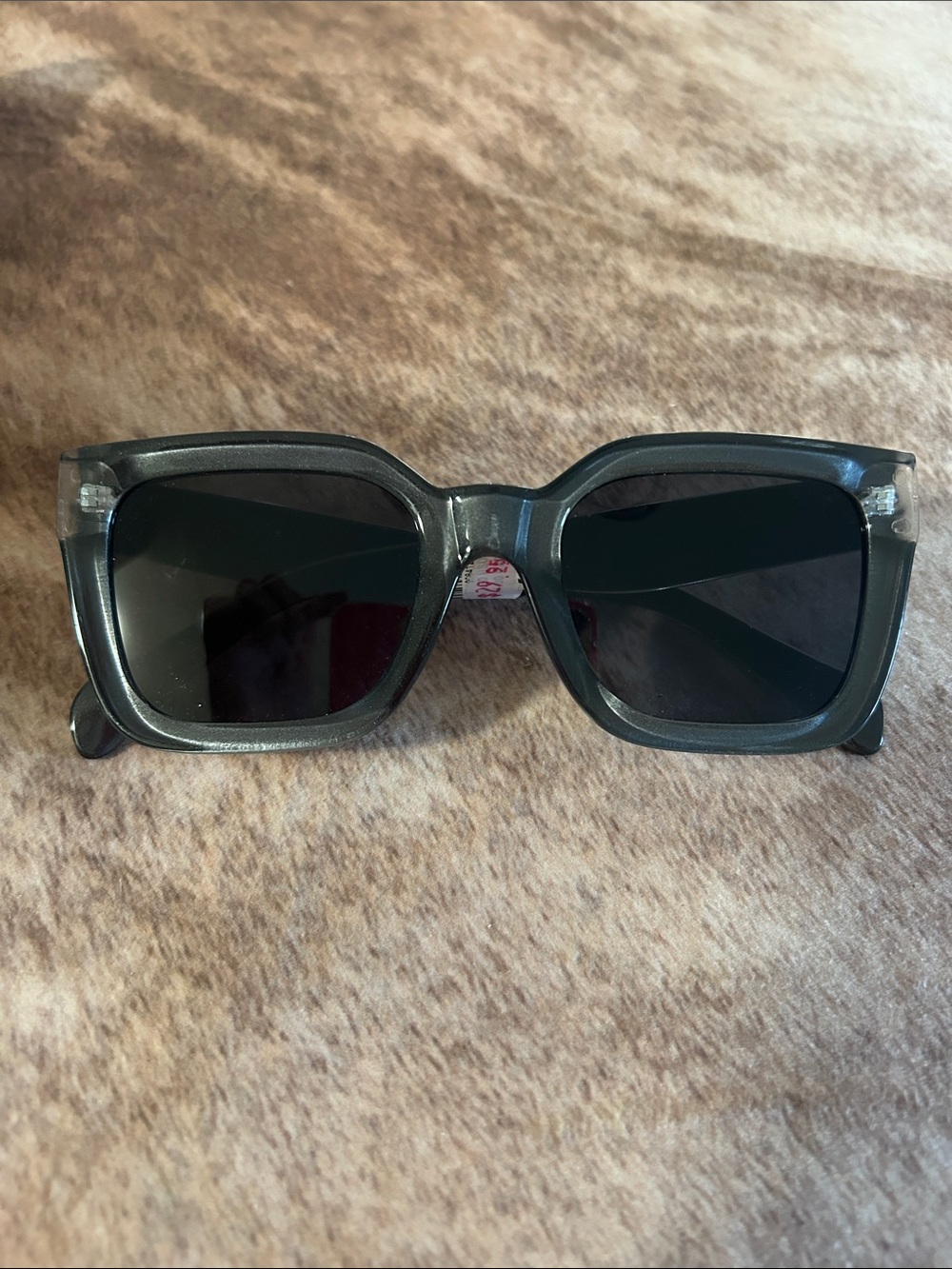 Square Retro Sunglasses in Dark Gray ANTHROPOLOGIE